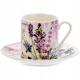 PORCELANA ZESTAW Dwie filiżanki 80ml ze spodkami do KAWY ESPRESSO - LAWENDA