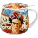 Kubek baryłka 430 ml z Zaparzaczem do HERBATY ZIÓŁ - MEXICAN ART RED