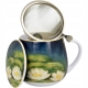 Kubek baryłka 430 ml z Zaparzaczem do HERBATY ZIÓŁ - NENUFARS Claude Monet
