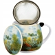 Kubek baryłka 430 ml z Zaparzaczem do HERBATY ZIÓŁ Claude Monet THE GARDEN