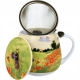 Kubek baryłka 430 ml z Zaparzaczem do HERBATY ZIÓŁ Claude Monet POPPY FIELD