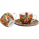 DWIE filiżanki 110 ml ze spodkami do KAWY ESPRESSO - SQUARES WITH CIRCLES