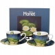 DWIE filiżanki 110 ml ze spodkami do KAWY ESPRESSO - NENUFARS Claude Monet