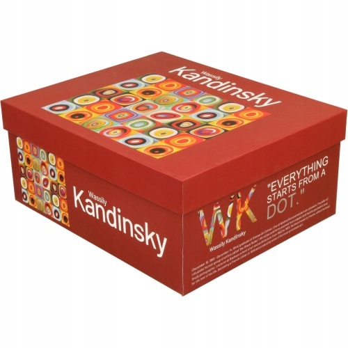 DWIE Porcelanowe Filiżanki 270 ml do KAWY HERBATY - SQUARES WITH CIRCLES