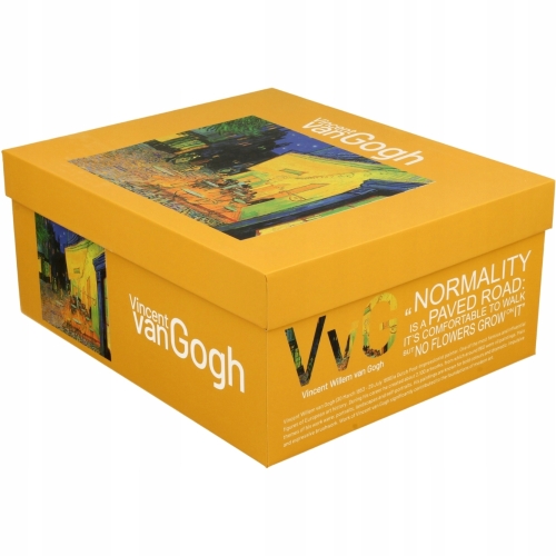 DWIE Porcelanowe Filiżanki 270 ml do KAWY HERBATY Van Gogh TERRACE AT NIGHT