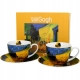 DWIE Porcelanowe Filiżanki 270 ml do KAWY HERBATY Van Gogh TERRACE AT NIGHT