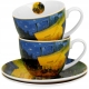 DWIE Porcelanowe Filiżanki 270 ml do KAWY HERBATY Van Gogh TERRACE AT NIGHT
