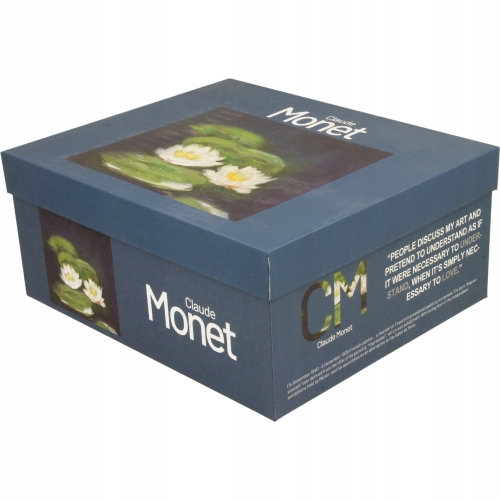 DWIE Porcelanowe Filiżanki 270 ml do KAWY HERBATY - NENUFARS Claude Monet
