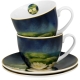 DWIE Porcelanowe Filiżanki 270 ml do KAWY HERBATY - NENUFARS Claude Monet