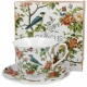 Porcelanowa Filiżanka 250 ml ze spodkiem do KAWY HERBATY - PTAKI NA GAŁĘZI