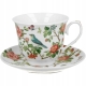 Porcelanowa Filiżanka 250 ml ze spodkiem do KAWY HERBATY - PTAKI NA GAŁĘZI