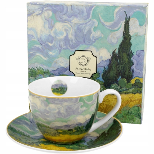 Porcelanowa Filiżanka 250 ml do KAWY HERBATY - WHEAT FIELD by Van Gogh