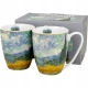 DWA Porcelanowe Kubki 360 ml Zestaw do KAWY HERBATY - WHEAT FIELD Van Gogh