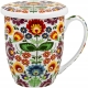 Porcelanowy Kubek 350 ml z Zaparzaczem do HERBATY ZIÓŁ - ŁOWICZ
