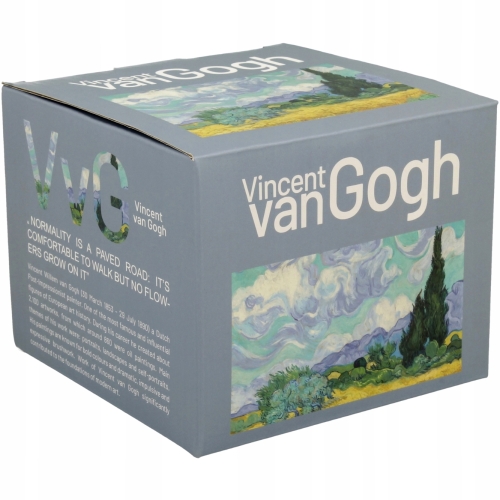 Duży PORCELANOWY Kubek 600 ml do KAWY HERBATY - WHEAT FIELD by Van Gogh