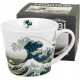 Duży PORCELANOWY Kubek 600 ml do KAWY HERBATY - THE GREAT WAVE by Hokusai
