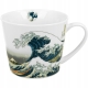 Duży PORCELANOWY Kubek 600 ml do KAWY HERBATY - THE GREAT WAVE by Hokusai