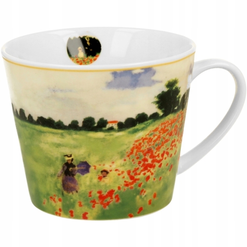 Duży PORCELANOWY Kubek 600 ml do KAWY HERBATY - POPPY FIELD by Claude Monet
