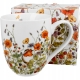 PORCELANOWY Kubek XXL 1000 ml do KAWY HERBATY - Flower Classic WILD BIRD