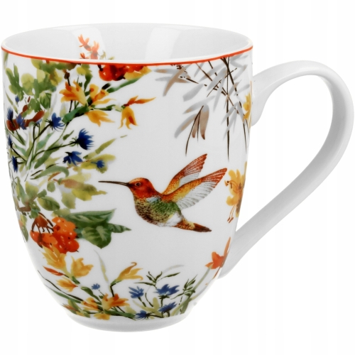 PORCELANOWY Kubek XXL 1000 ml do KAWY HERBATY - Flower Classic KOLIBER