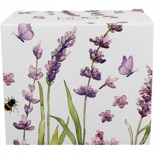 PORCELANOWY Kubek XXL 1000 ml do KAWY HERBATY - Flower Classic LAVENDER