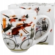 PORCELANOWY Kubek XXL 1000 ml do KAWY HERBATY - Psi Świat PIES NA ROWERZE