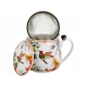 Kubek baryłka 430 ml z Zaparzaczem do HERBATY ZIÓŁ - Flower Classic KOLIBER