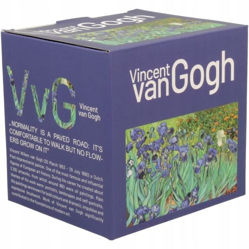 Kubek baryłka 430 ml z Zaparzaczem do HERBATY ZIÓŁ - IRISES by Van Gogh