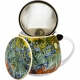 Kubek baryłka 430 ml z Zaparzaczem do HERBATY ZIÓŁ - IRISES by Van Gogh