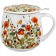 Kubek baryłka 430 ml z Zaparzaczem do HERBATY ZIÓŁ Flower Classic WILD BIRD