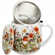 Kubek baryłka 430 ml z Zaparzaczem do HERBATY ZIÓŁ Flower Classic WILD BIRD