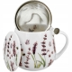 Kubek baryłka 430 ml z Zaparzaczem do HERBATY ZIÓŁ Flower Classic LAVENDER