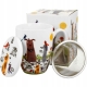 Porcelanowy Kubek 360 ml z Zaparzaczem do HERBATY ZIÓŁ Psi Świat PSI PIKNIK