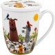 Porcelanowy Kubek 360 ml z Zaparzaczem do HERBATY ZIÓŁ Psi Świat PSI PIKNIK