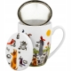 Porcelanowy Kubek 360 ml z Zaparzaczem do HERBATY ZIÓŁ Psi Świat PSI PIKNIK
