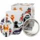 Porcelanowy Kubek 360 ml z Zaparzaczem do HERBATY ZIÓŁ - STYLOWE KOTY