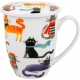 Porcelanowy Kubek 360 ml z Zaparzaczem do HERBATY ZIÓŁ - STYLOWE KOTY