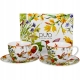 DWIE Porcelanowe Filiżanki 270 ml do KAWY HERBATY - Flower Classic KOLIBER