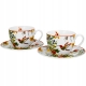 DWIE Porcelanowe Filiżanki 270 ml do KAWY HERBATY - Flower Classic KOLIBER