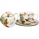 DWIE Porcelanowe Filiżanki 270 ml do KAWY HERBATY - Flower Classic KOLIBER