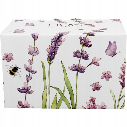 Flower Classic LAVENDER Porcelanowy Kubek 360 ml do KAWY HERBATY - 2 sztuki