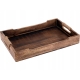 Prostokątna Taca do Serwowania 37,5 x 26 x 5 cm - opalane drewno MANGO