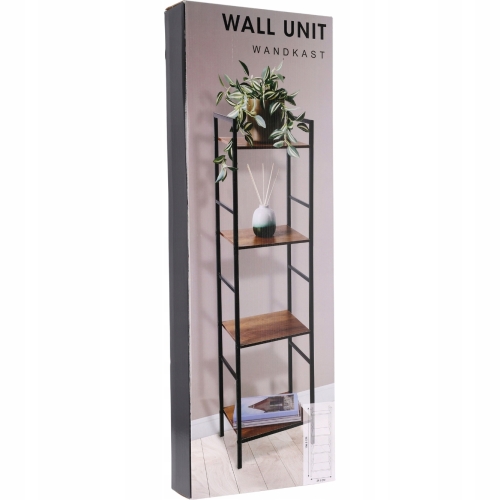 WOLNOSTĄJĄCY Regał metalowy Szafka CZTERY PÓŁKI - 29,5x23,5x106,5 cm - LOFT