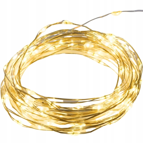 Dekoracyjne OGRODOWE Zewnętrzne SOLARNE lampki 200 LED Girlanda - 12 metrów