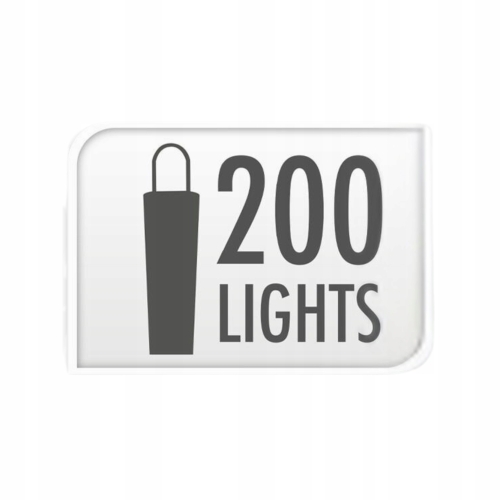Dekoracyjne OGRODOWE Zewnętrzne SOLARNE lampki 200 LED Girlanda - 12 metrów