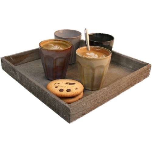 Kamionkowy KUBEK 250 ml, 8,5 x 9 cm do KAWY HERBATY - komplet 4 sztuki