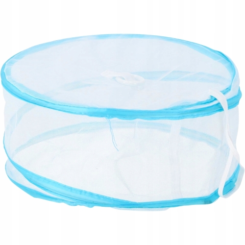 SKŁADANA Siatka Pop Up Moskitiera Osłonka na żywność 30 x 14,5 cm NIEBIESKA