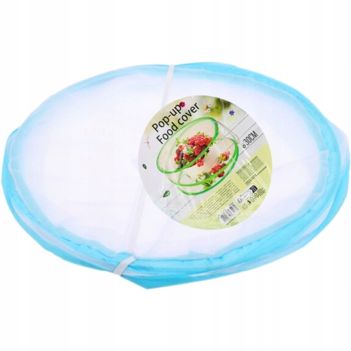 SKŁADANA Siatka Pop Up Moskitiera Osłonka na żywność 30 x 14,5 cm NIEBIESKA
