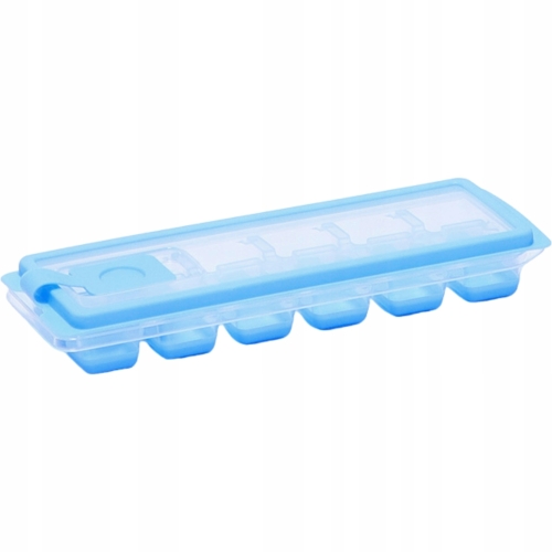 Zamykana Foremka 26 x 9 x 4 cm Kostkarka DO LODU na 12 kostek - NIEBIESKA