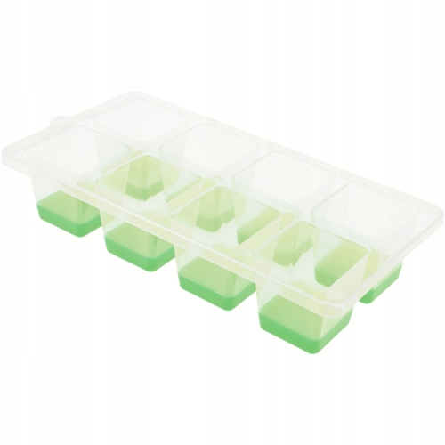 Foremka 25 x 13 x 5 cm Kostkarka DO LODU na 8 DUŻYCH kostek - ZIELONA